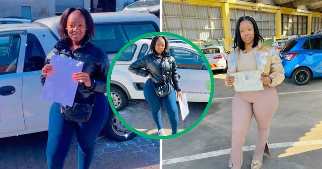 Young woman earns certficate in freight forwarding. Young woman earns certficate in freight forwarding.