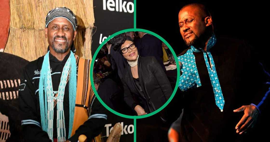 Felicia Mabuza congratulates Ringo Madlingozi