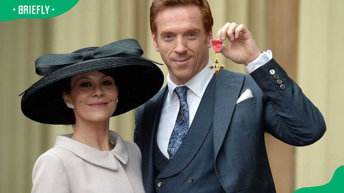 Damian Lewis and Helen McCrory after an investiture ceremony at Buckingham Palace in 2014 Damian Lewis and Helen McCrory after an investiture ceremony at Buckingham Palace in 2014