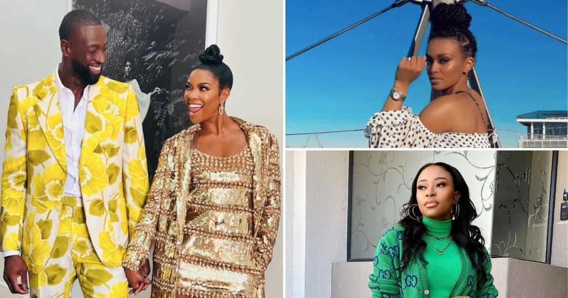 DJ Zinhle, Gabrielle Union, Dwyane Wade and Pearl Thusi DJ Zinhle, Gabrielle Union, Dwyane Wade and Pearl Thusi