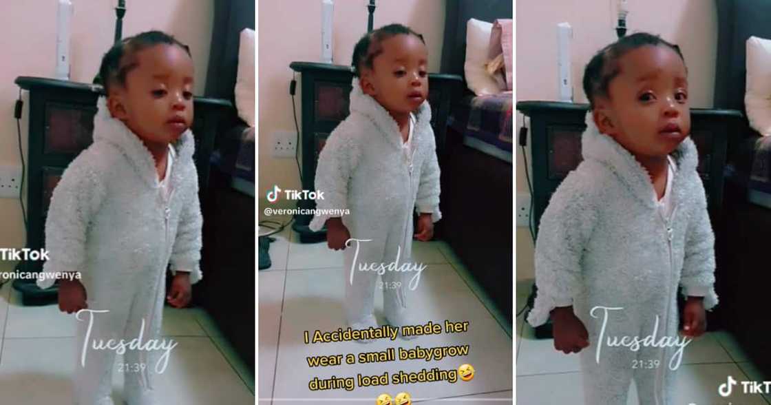 TikTok user @veronicangwenya's baby girl was not happy with her TikTok user @veronicangwenya's baby girl was not happy with her