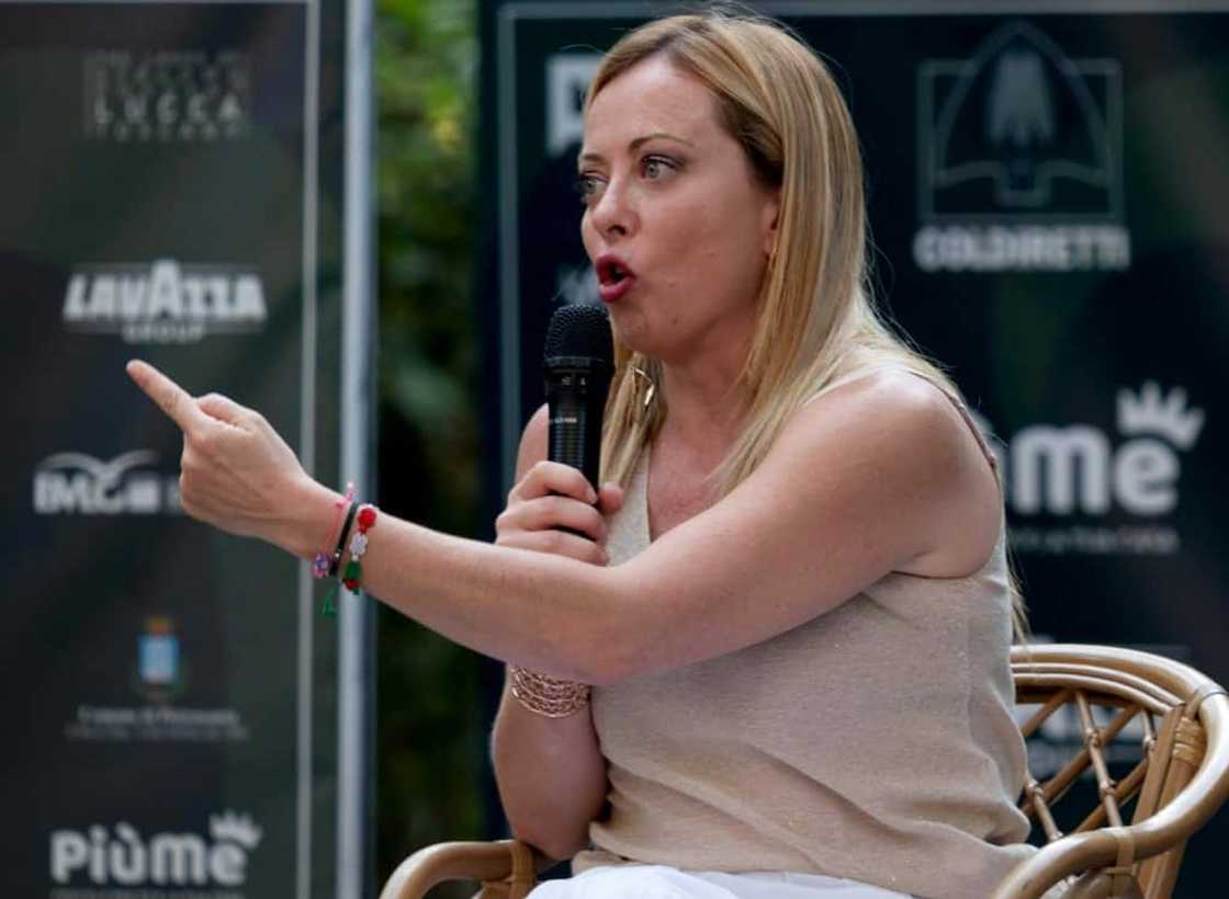 Brothers of Italy leader Giorgia Melonia emphasises her role as a 'Christian, wife and mother' Brothers of Italy leader Giorgia Melonia emphasises her role as a 'Christian, wife and mother'