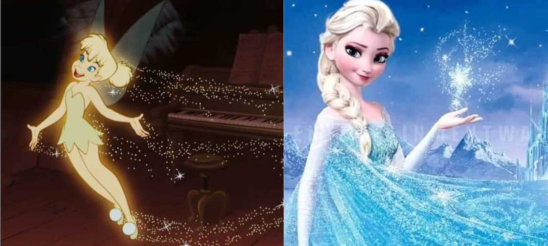 Tinker Bell and Elsa Tinker Bell and Elsa