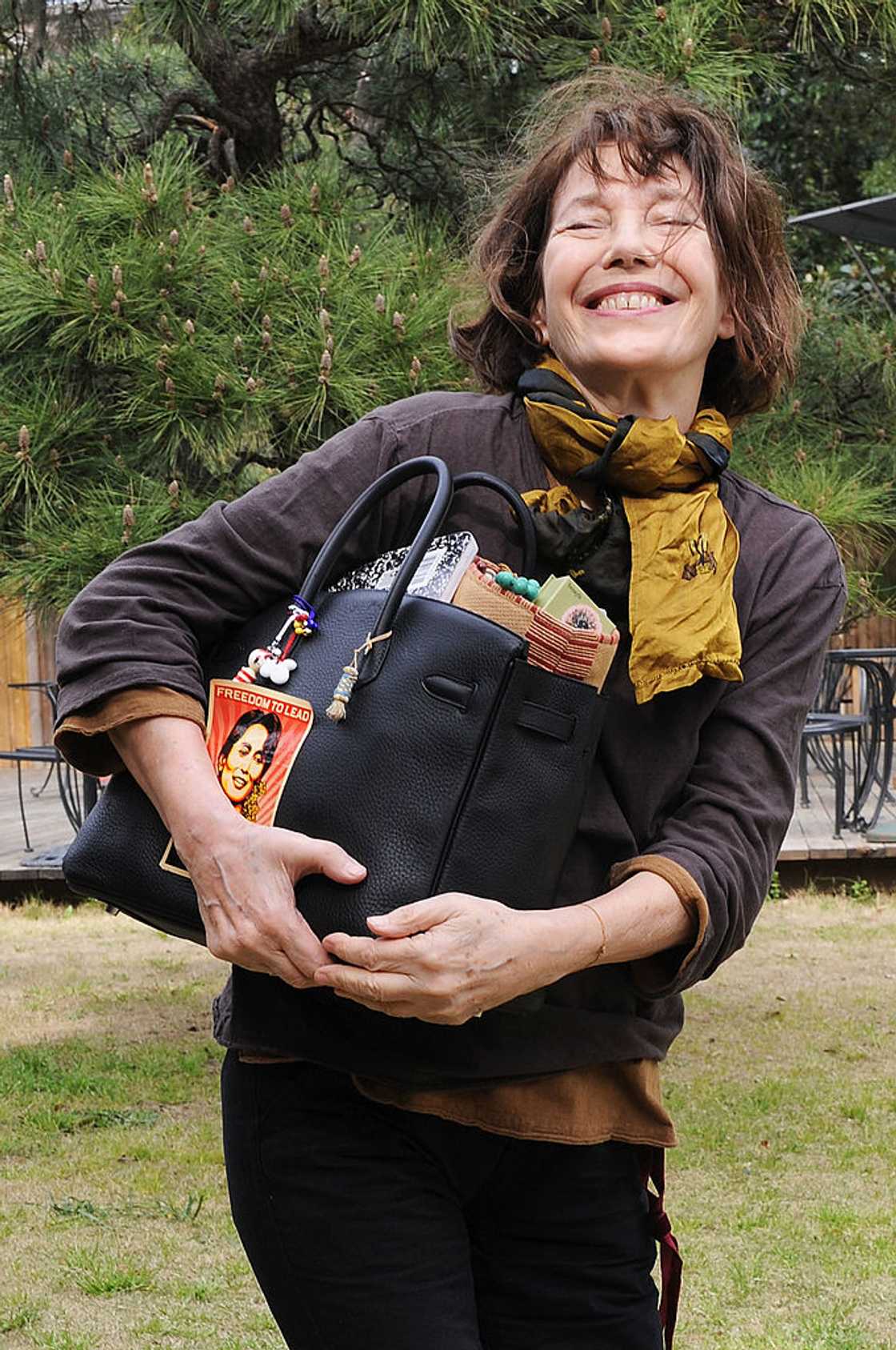 Jane Birkin with the original Birkin bag Jane Birkin with the original Birkin bag