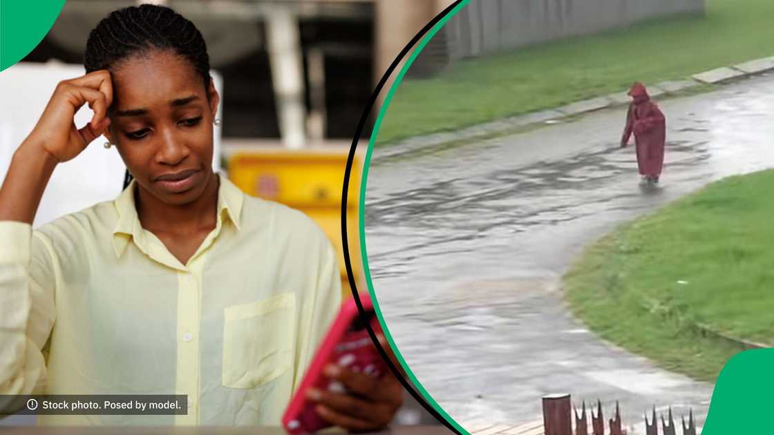 A kid walking in the rain left South Africans feeling emotional.