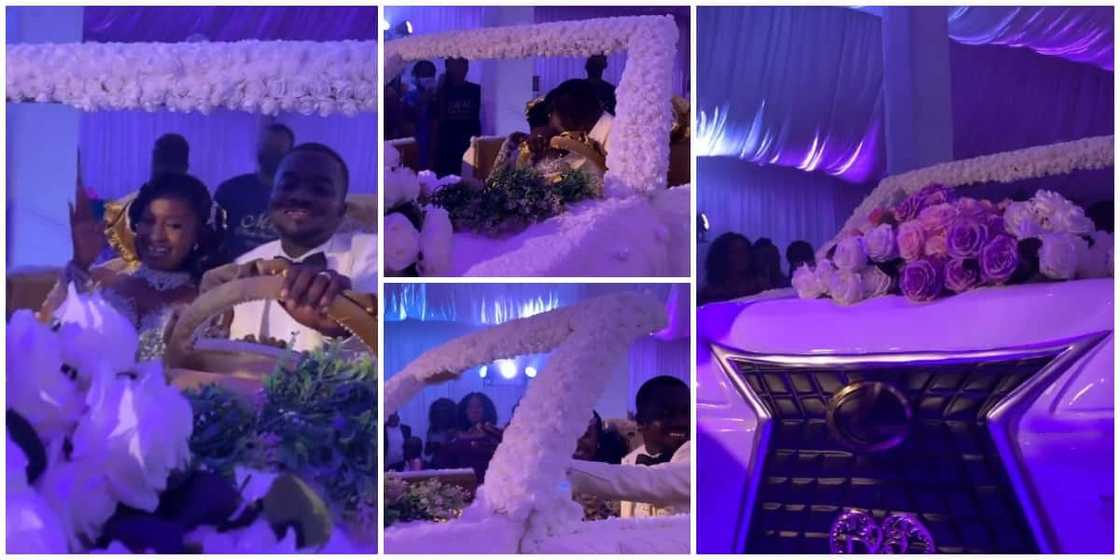 Social media gush as couple use big white car cake for their wedding Social media gush as couple use big white car cake for their wedding