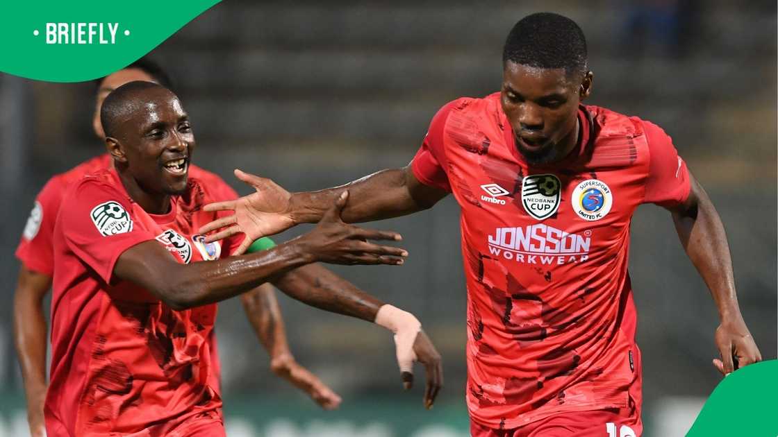 SuperSport United celebrated a much-needed victory in the Nedbank Cup. SuperSport United celebrated a much-needed victory in the Nedbank Cup.