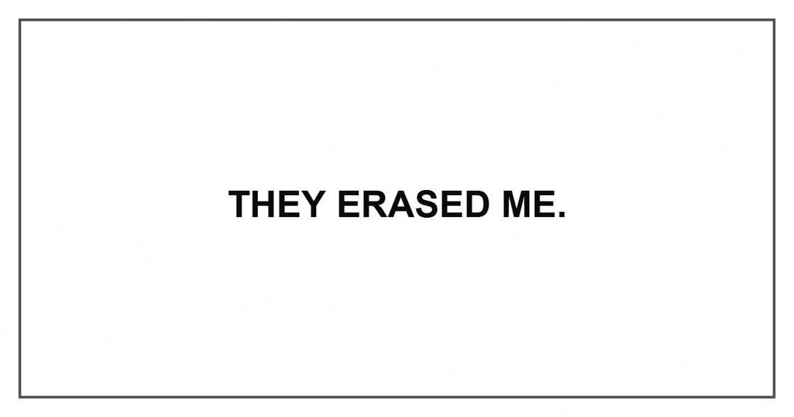 They erased me.