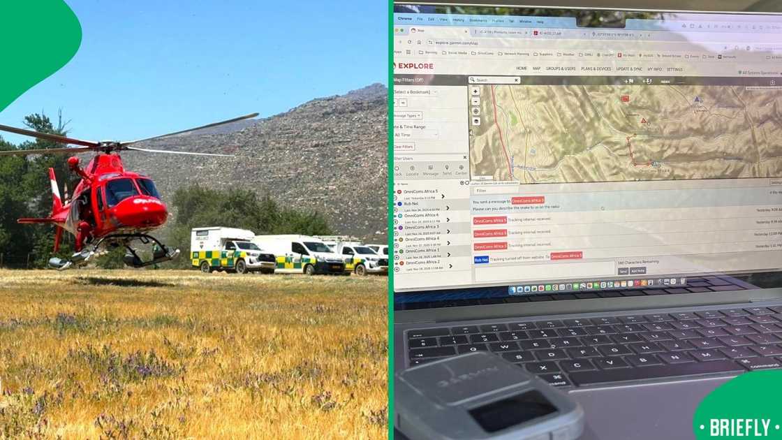 The picture on the right showed a laptop with the exact location of where the snake bite took place