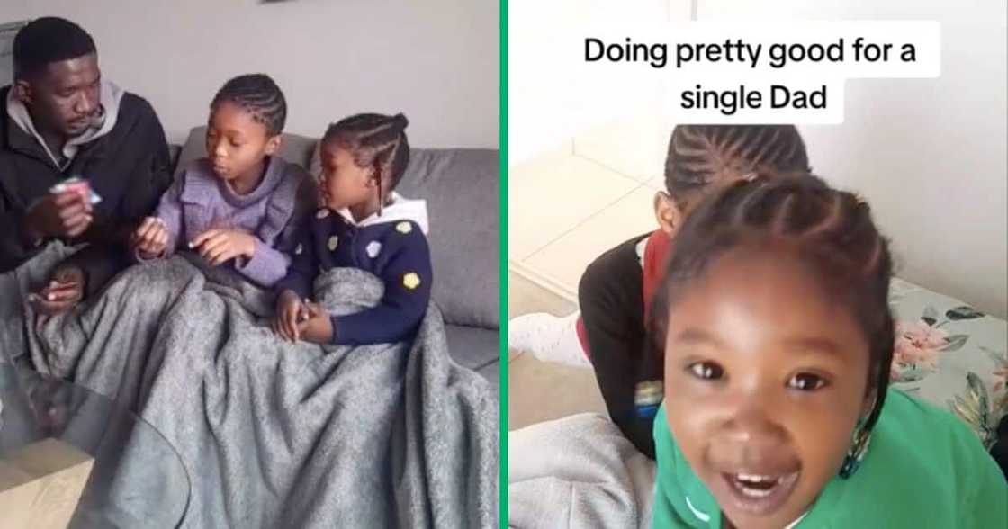 Man raises his children alone Man raises his children alone