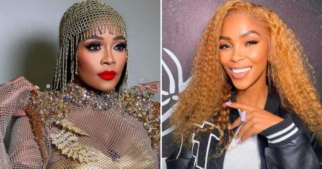 Thembi Seete and Nhlanhla Mafu wearing SarHap Hair Line wigs Thembi Seete and Nhlanhla Mafu wearing SarHap Hair Line wigs