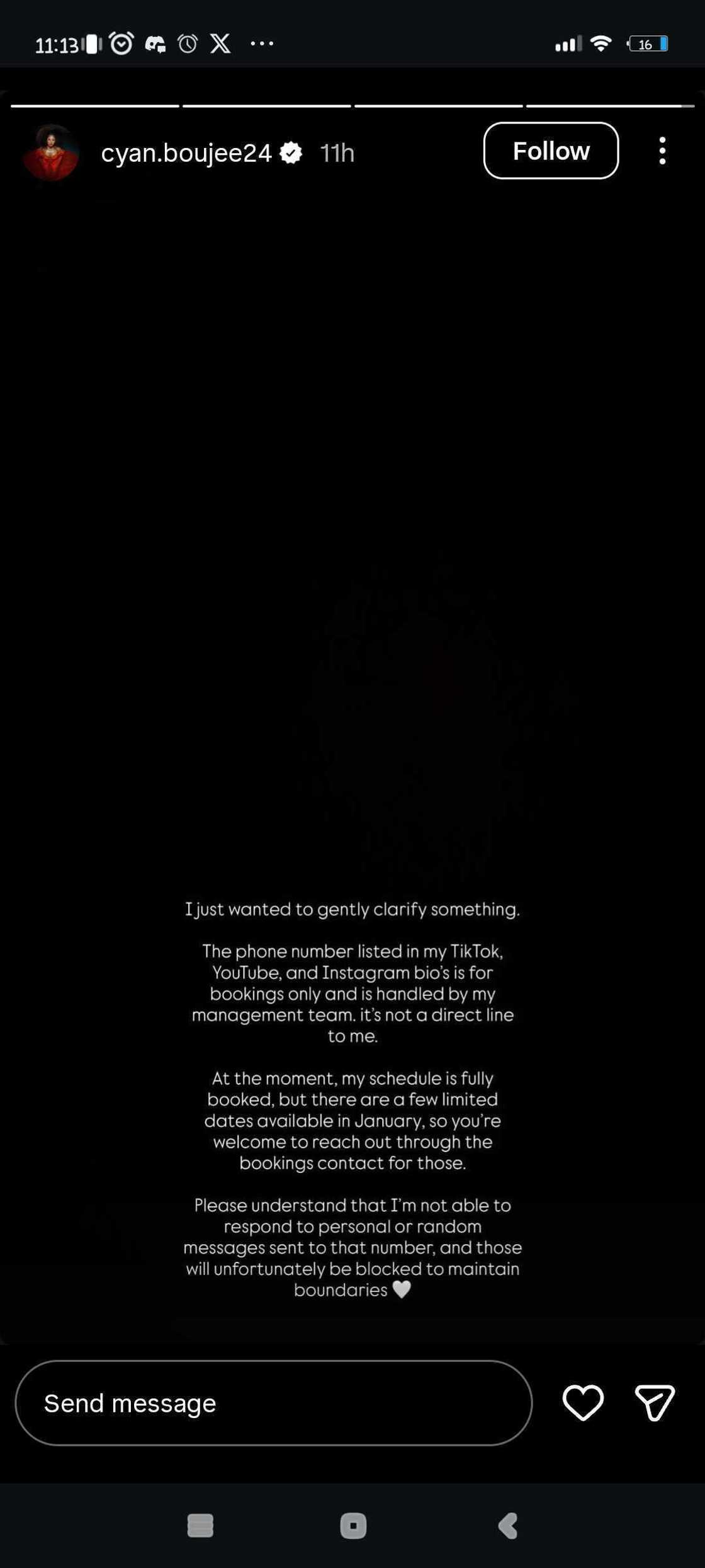 Cyan Boujee set the record straight Cyan Boujee set the record straight