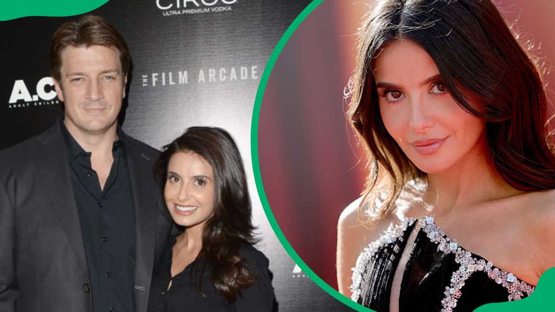 Nathan Fillion and Mikaela Hoover at the Landmark Theatre in 2013 (L). The actress at the TCL Chinese Theatre in 2015 (R) Nathan Fillion and Mikaela Hoover at the Landmark Theatre in 2013 (L). The actress at the TCL Chinese Theatre in 2015 (R)