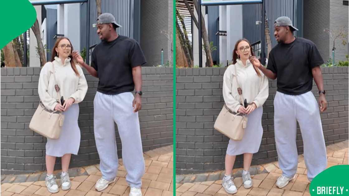 The screenshot captured a street interview