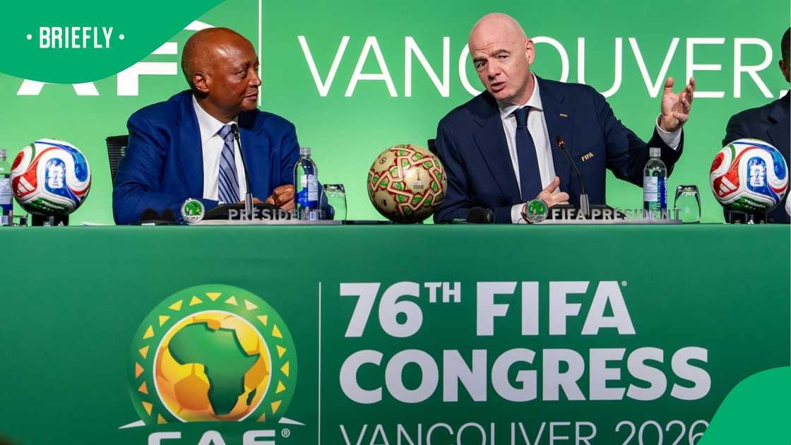 Patrice Motsepe and Gianni Infantino