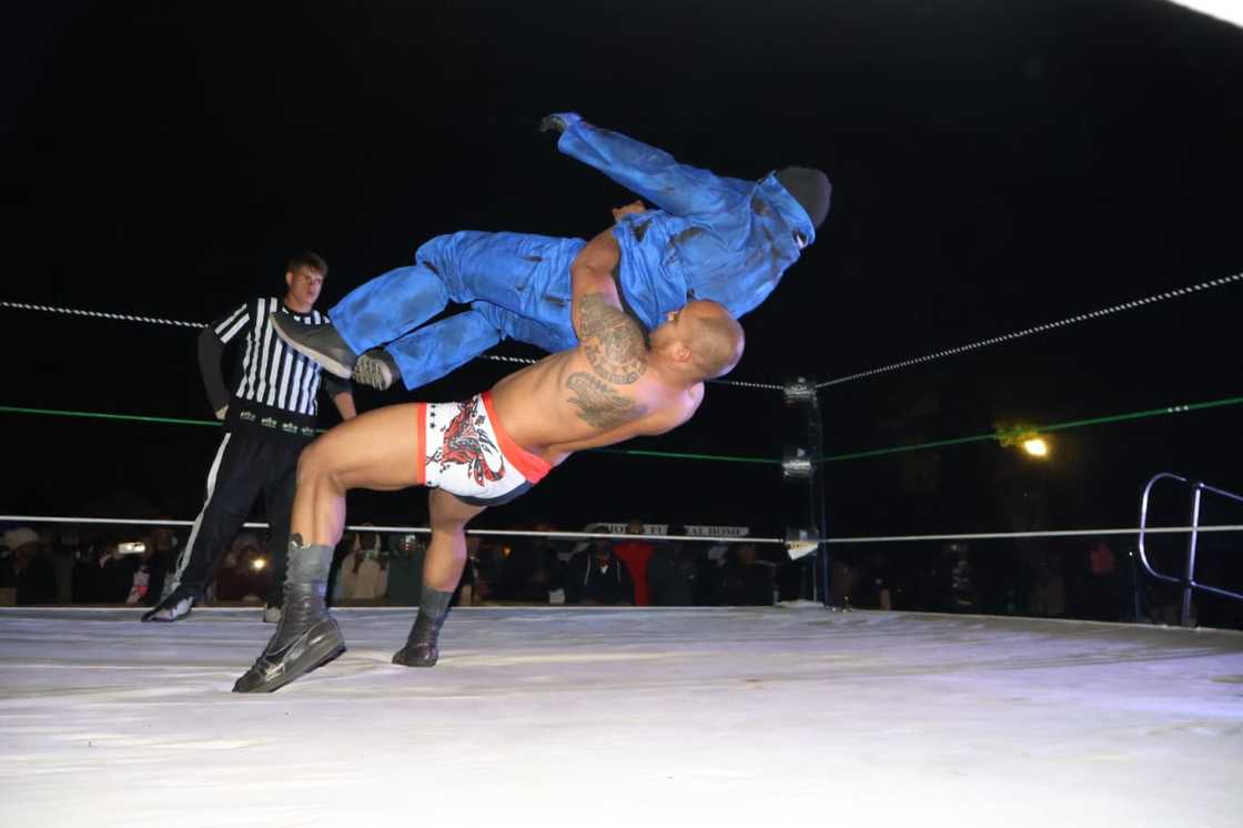 Joshua 'The Bull' Chetty in action
