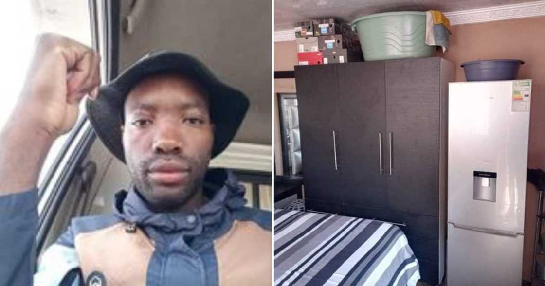Facebook user Gabriel Tsotetsi and his neat home Facebook user Gabriel Tsotetsi and his neat home