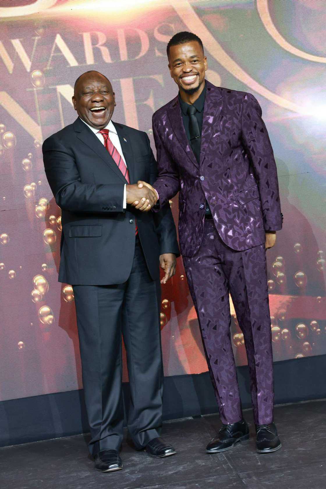 President Cyril Ramaphosa watches Mpho Popp's show, PNC Skits. President Cyril Ramaphosa watches Mpho Popp's show, PNC Skits.