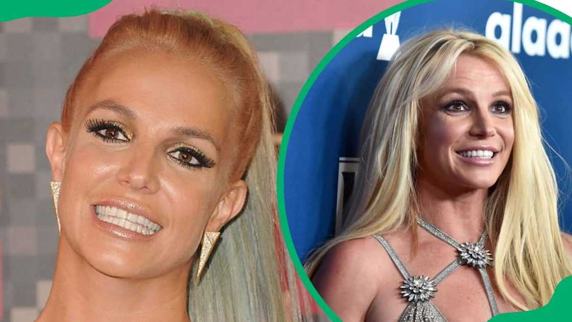 Britney Spears attending the MTV Video Music Awards (L). The singer during the 29th Annual GLAAD Media Awards (R) Britney Spears attending the MTV Video Music Awards (L). The singer during the 29th Annual GLAAD Media Awards (R)