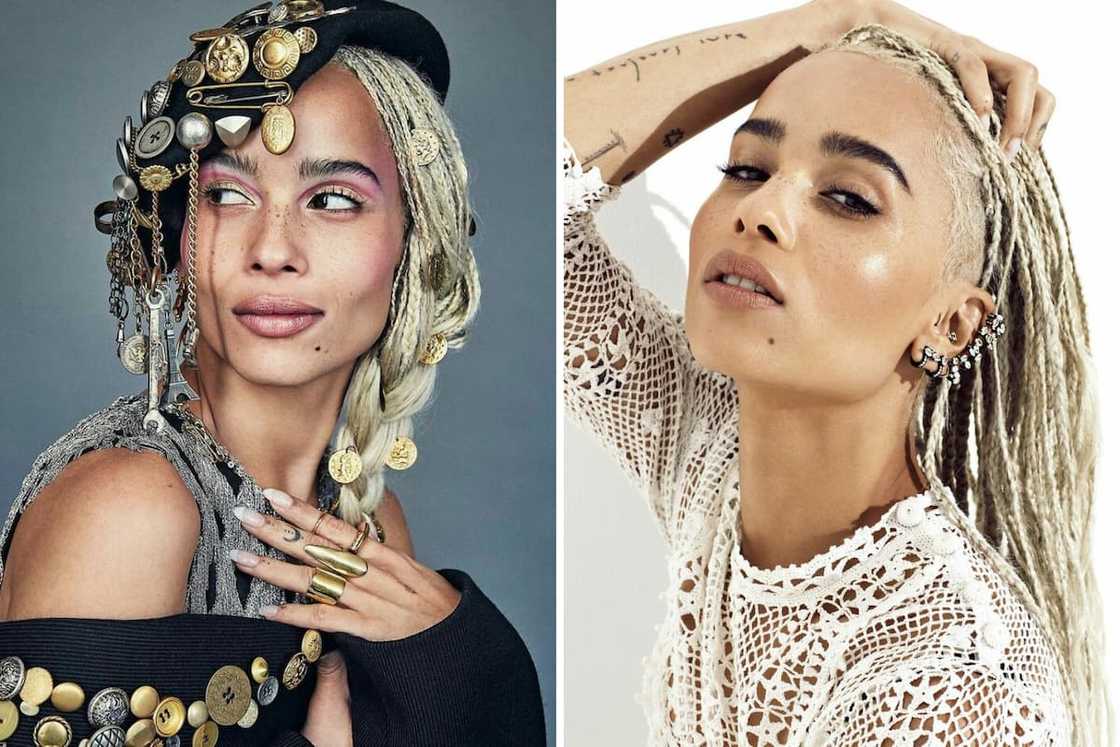 Platinum micro braids Platinum micro braids