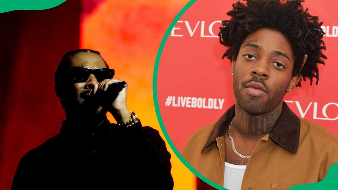 Brent Faiyaz performing on tour and arriving at a red carpet event. Brent Faiyaz performing on tour and arriving at a red carpet event.