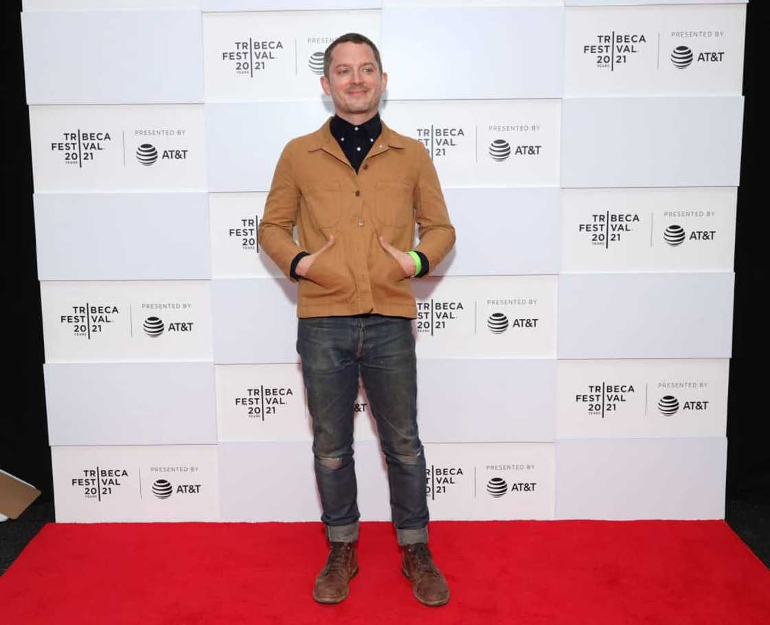 Elijah Wood at Pier 76 in New York City. Elijah Wood at Pier 76 in New York City.