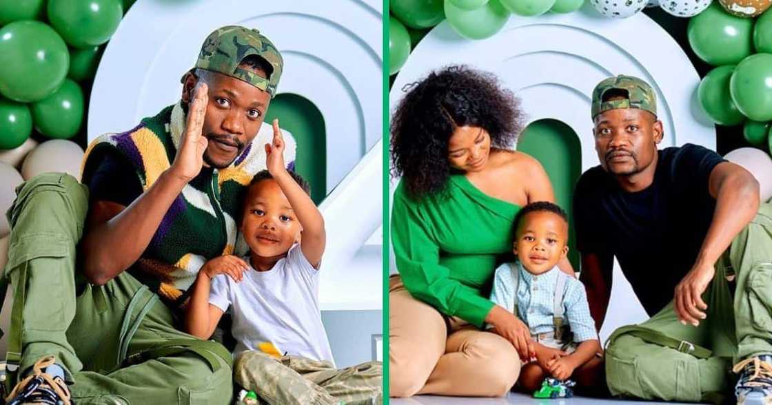 Clement Maosa posted for pics with his son Clement Maosa posted for pics with his son