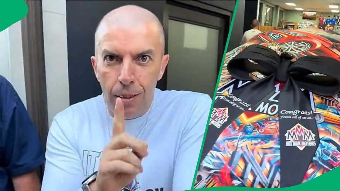 Man presents a father's gifts for his sons