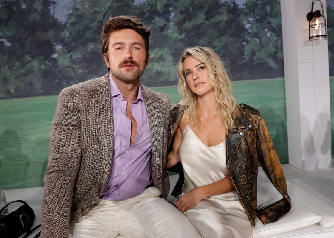 Brandon Sklenar and Courtney Salviolo at Ralph Lauren RTW Spring 2025