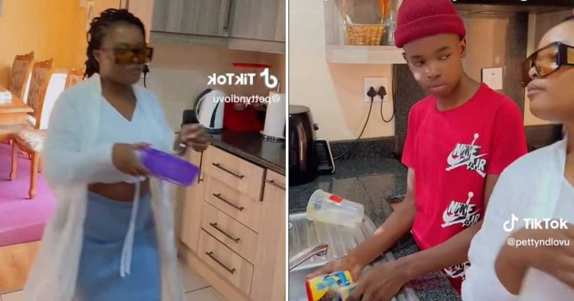 South African mother uses 15-year-old 'dishwasher' in hilarious viral TikTok video South African mother uses 15-year-old 'dishwasher' in hilarious viral TikTok video