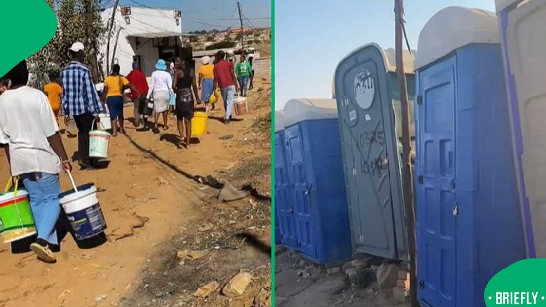 The screenshot on the right showed the mobile toilets the community uses on a daily basis The screenshot on the right showed the mobile toilets the community uses on a daily basis