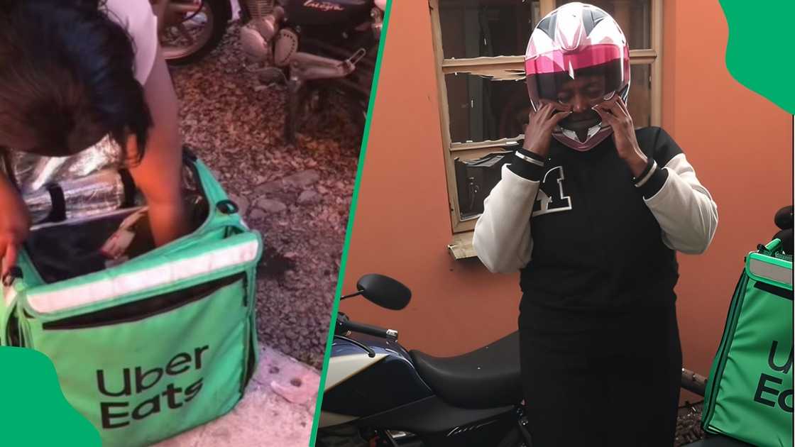 Woman show she's female Uber delivery driver in TikTok video Woman show she's female Uber delivery driver in TikTok video