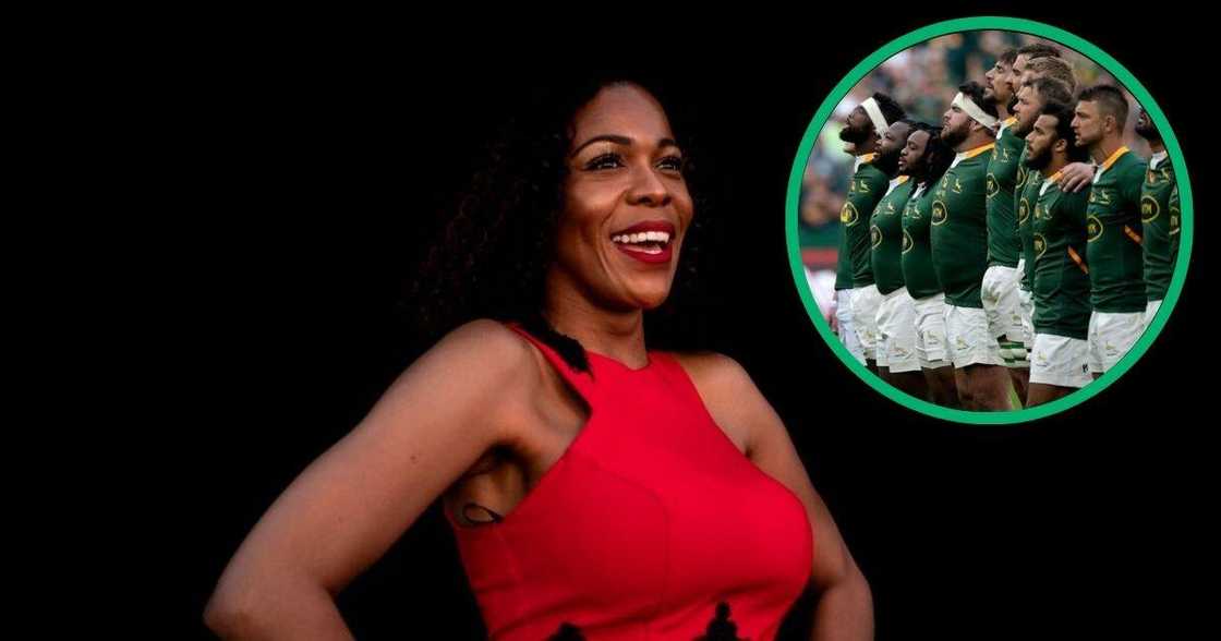 KB sings national anthem at Springboks vs Ireland game KB sings national anthem at Springboks vs Ireland game
