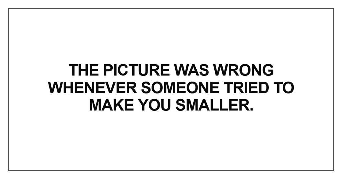 The picture was wrong whenever
