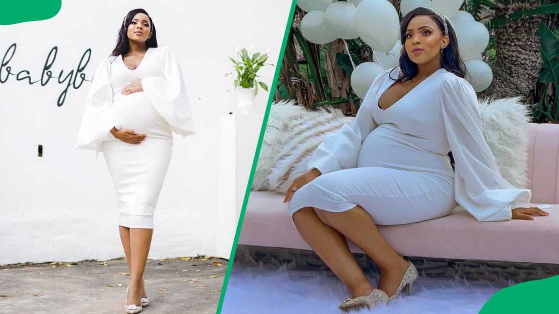 Linda Mtoba in a white dress Linda Mtoba in a white dress