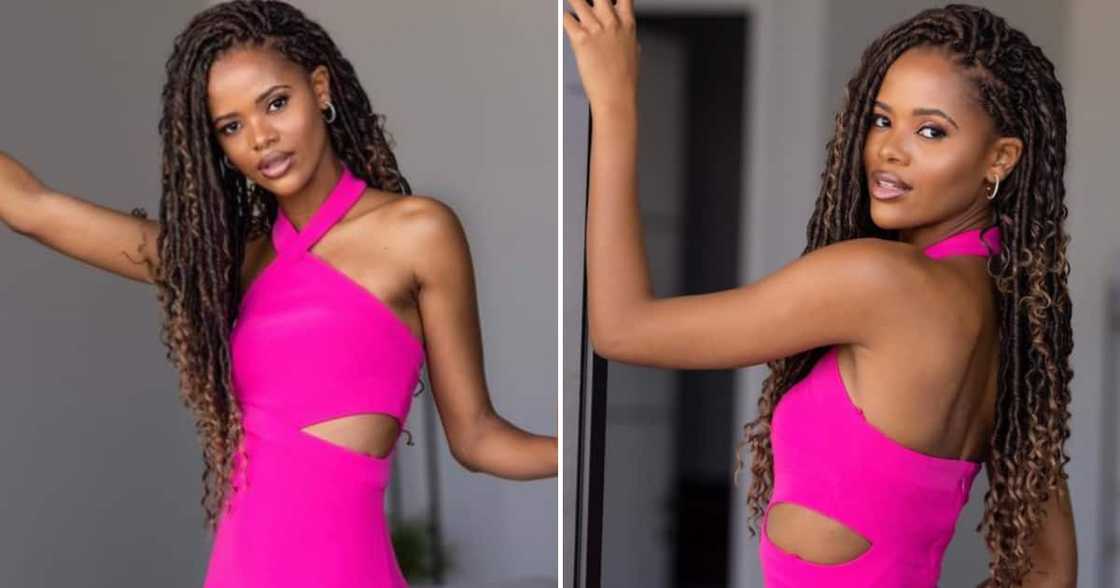 Miss SA, Ndavi Nokeri is looking pretty in pink in her latest post online Miss SA, Ndavi Nokeri is looking pretty in pink in her latest post online