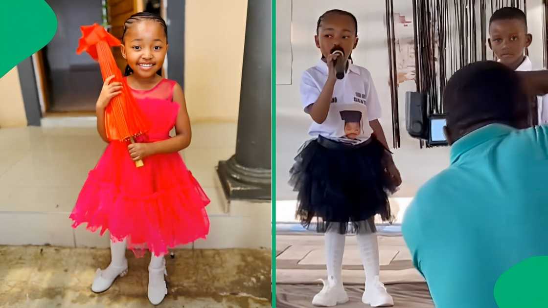 Boikano Ledwaba, a preschool graduate, delivered a flawless welcome and goodbye speech Boikano Ledwaba, a preschool graduate, delivered a flawless welcome and goodbye speech