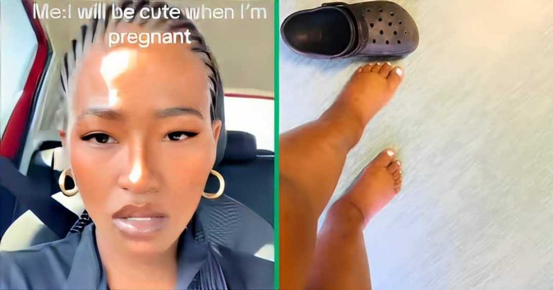 A woman revealed the body changes she experienced while pregnant A woman revealed the body changes she experienced while pregnant