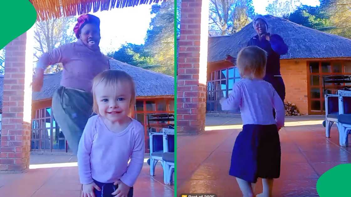 A young child also participated in a synchronised musical performance inside a residential property A young child also participated in a synchronised musical performance inside a residential property