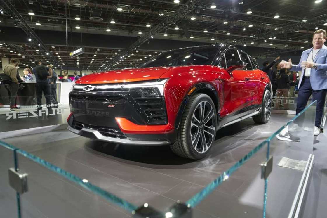 The Chevy Trailblazer EV sits on the show floor at the 2022 North American International Auto Show in Detroit, Michigan, on September 14, 2022 The Chevy Trailblazer EV sits on the show floor at the 2022 North American International Auto Show in Detroit, Michigan, on September 14, 2022