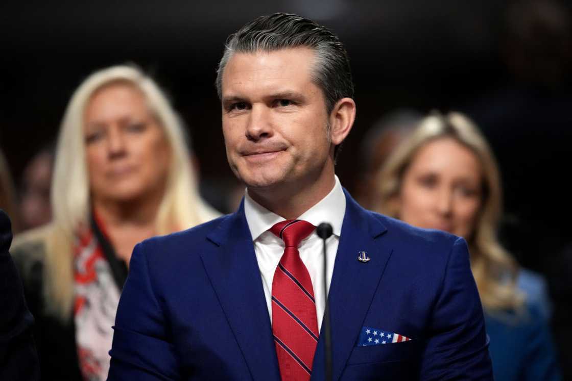 Pete Hegseth at his confirmation hearing Pete Hegseth at his confirmation hearing