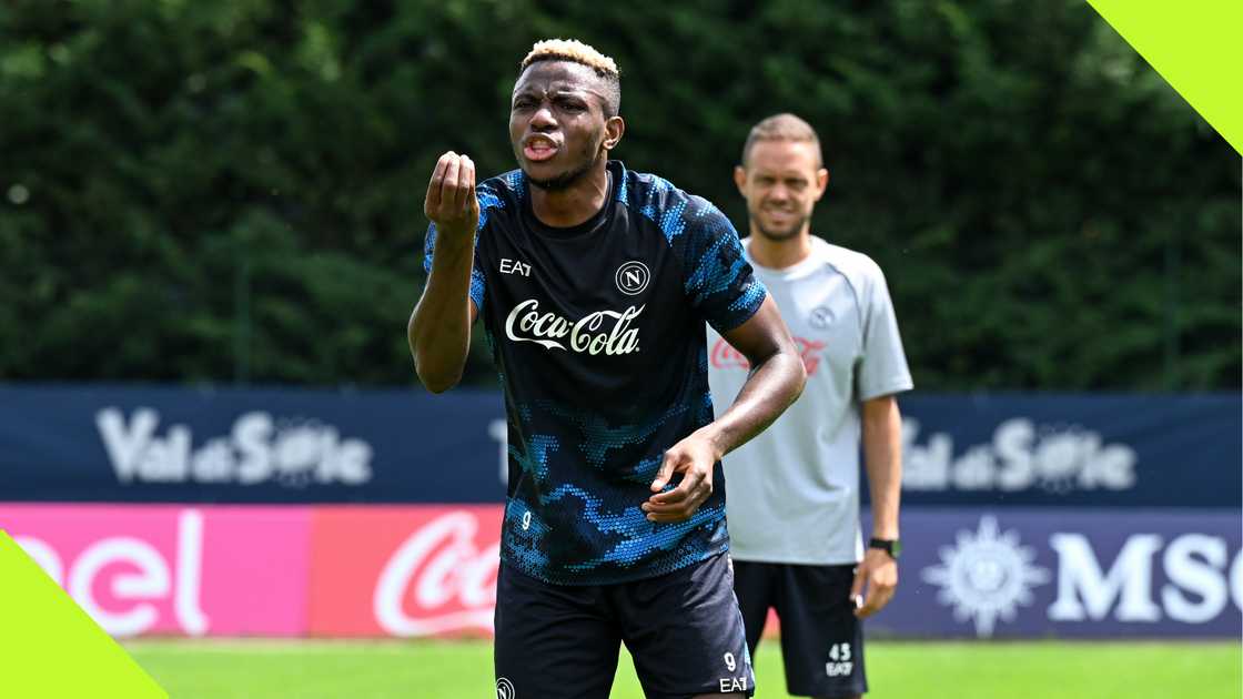 Victor Osimhen during Napoli's training Victor Osimhen during Napoli's training