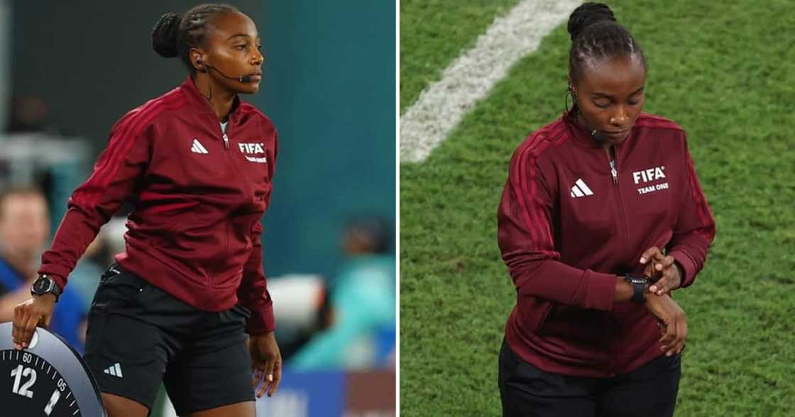 A Rwandan woman made history by becoming the first African woman to referee a men's FIFA World Cup match A Rwandan woman made history by becoming the first African woman to referee a men's FIFA World Cup match