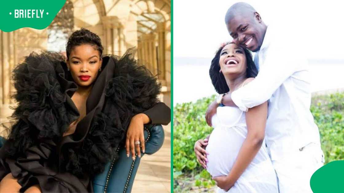Actress Zinhle Mabena with her ex-husband, Robert Ngwenya.