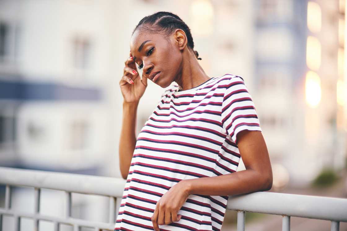 A sad young girl A sad young girl