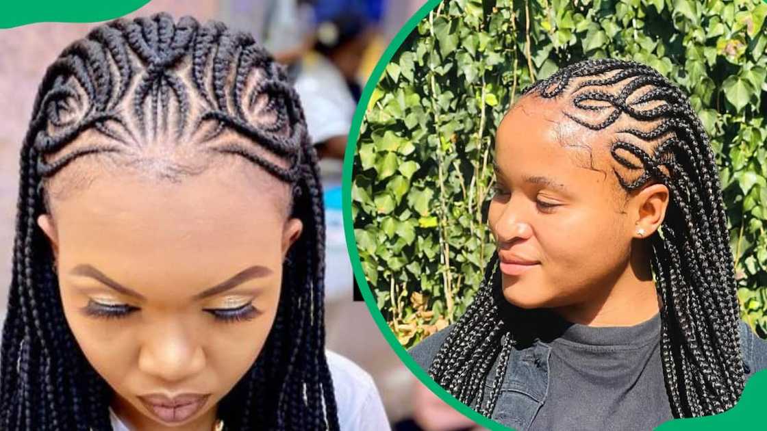 Beautiful curvy and crisscrossed tribal braids