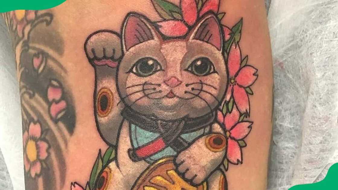 Japanese neko tattoo