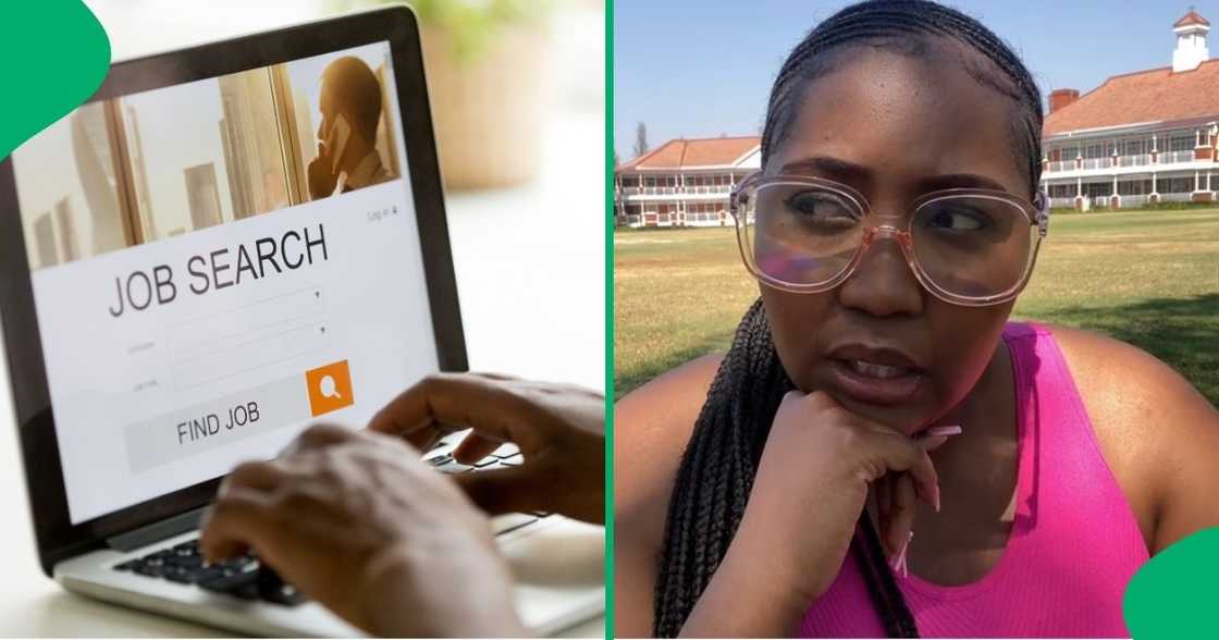 A woman complained about looking for jobs A woman complained about looking for jobs