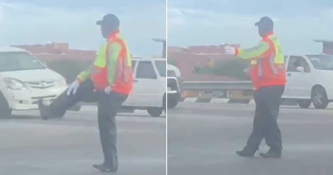 Clip of enthusiastic Mzansi traffic cop, social media, hilerious