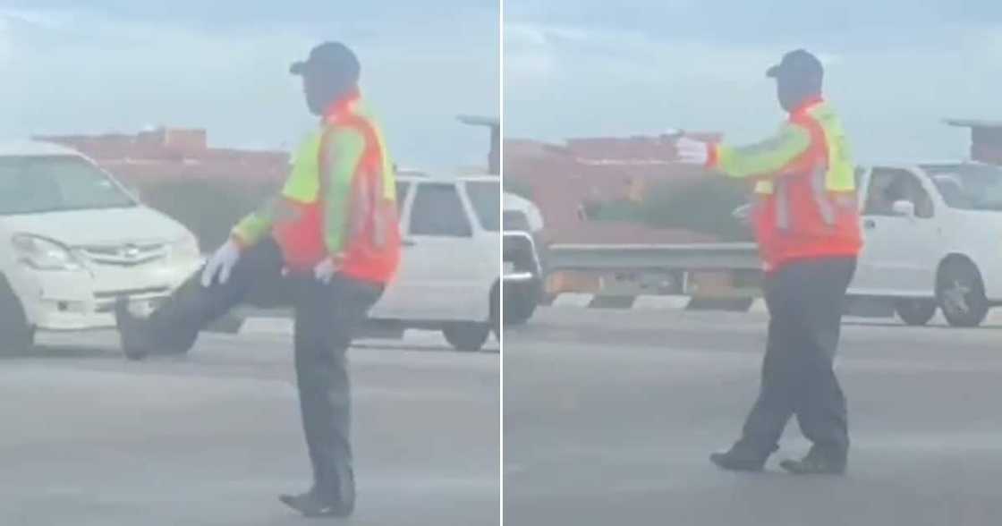 Clip of enthusiastic Mzansi traffic cop, social media, hilerious Clip of enthusiastic Mzansi traffic cop, social media, hilerious